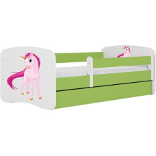 Kocot Kids Bed babydreams green unicorn with drawer with mattress 160/80