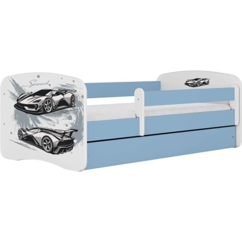 Kocot Kids Bed babydreams blue sports car without drawer with mattress 160/80