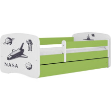 Kocot Kids Bed babydreams green nasa without drawer with mattress 140/70