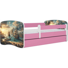 Kocot Kids Bed babydreams pink ship without drawer with mattress 140/70