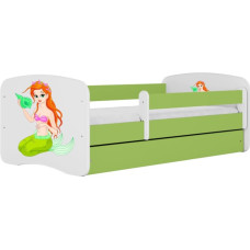 Kocot Kids Bed babydreams green mermaid without drawer with mattress 140/70