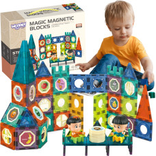 Woopie Klocki Magnetyczne Zamek 98 el.