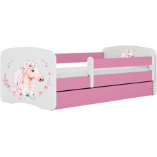 Kocot Kids Bed babydreams pink horse with drawer with mattress 160/80