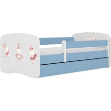 Kocot Kids Bed babydreams blue bunnies with butterflies with drawer with mattress 160/80