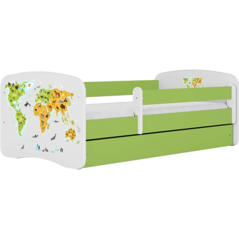 Kocot Kids Bed babydreams green map with drawer with mattress 180/80