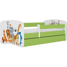 Kocot Kids Bed babydreams green animals with drawer with mattress 180/80