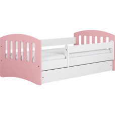 Kocot Kids Bed classic 1 mix pale pink with drawer with mattress 140/80