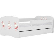 Kocot Kids Bed babydreams white bunnies with butterflies without drawer with mattress 140/70