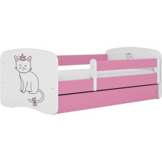 Kocot Kids Bed babydreams pink cat without drawer with mattress 140/70