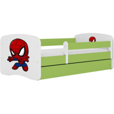 Kocot Kids Bed babydreams green spiderman without drawer with mattress 140/70