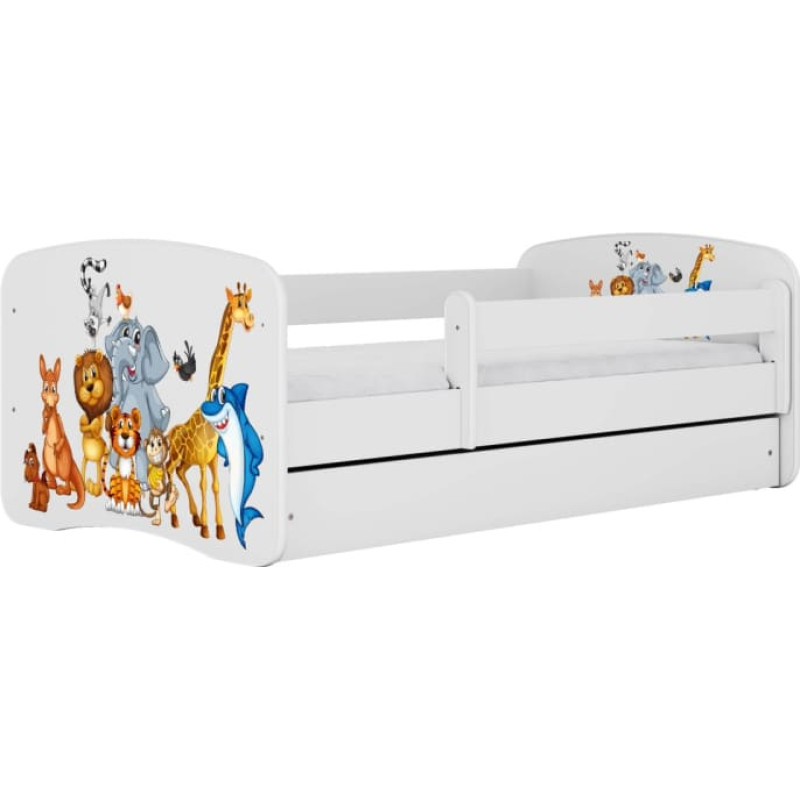 Kocot Kids Bed babydreams white animals without drawer with mattress 180/80