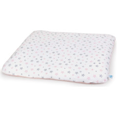 Cebababy CEBA 848-626-604 Pokrowiec na przewijak miękki (75x72) 2 szt Grey Stars, Light grey+ Pink Stars, Pink*