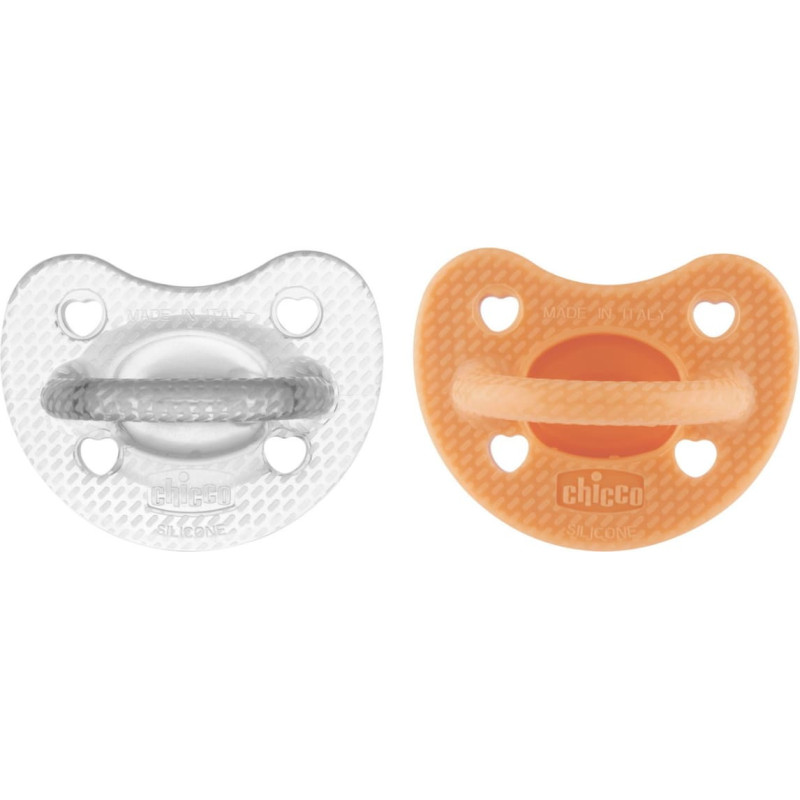 Chicco PHYSIOFORMA LUXE Schnuller (6–16 Monate), Orange, 2 Stück