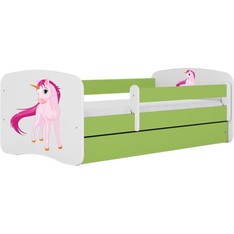 Kocot Kids Bed babydreams green unicorn without drawer with mattress 160/80