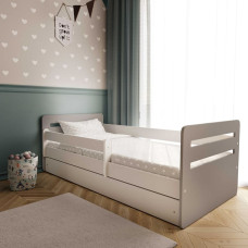 Kocot Kids Bed tomi mix grey with drawer with mattress 140/80