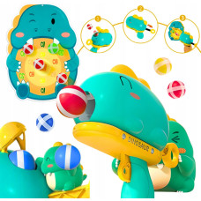 Woopie Gra w Rzutki Pistolet Dinozaur na Kulki Rzepy Tarcza Punkty Strzelanie