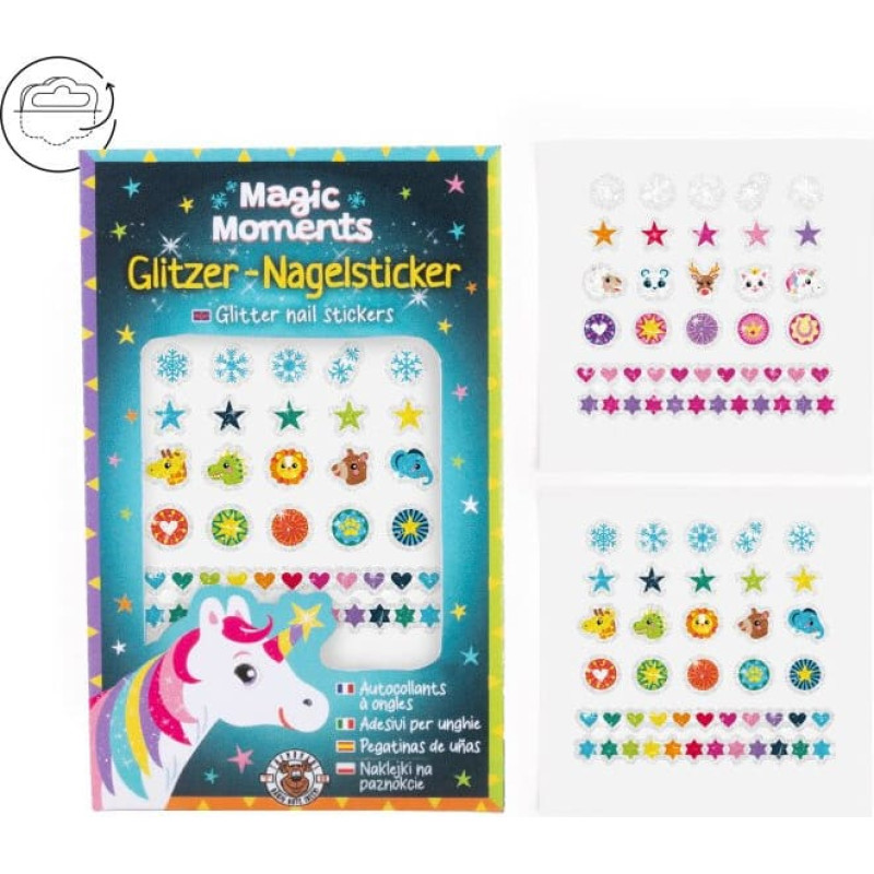 Trendhaus Magic Moments - Glitter nail stickers (44 pcs.)