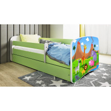 Kocot Kids Bed babydreams green safari with drawer with mattress 180/80