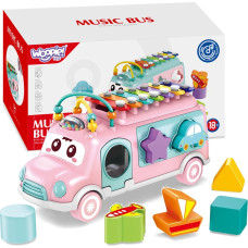 Woopie BABY Musikspielzeug Auto-Form Sortierer mit Xylophon, Rosa