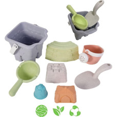 Woopie GREEN Zestaw do Piasku w Wiaderku Wieża 8 el. BIODEGRADOWALNY ORGANICZNY MATERIAŁ