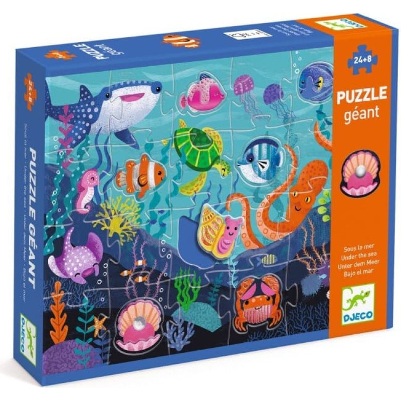 Djeco Giant puzzles - Tactilo sea - 32 pcs