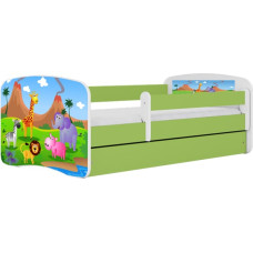 Kocot Kids Bed babydreams green safari without drawer with mattress 140/70