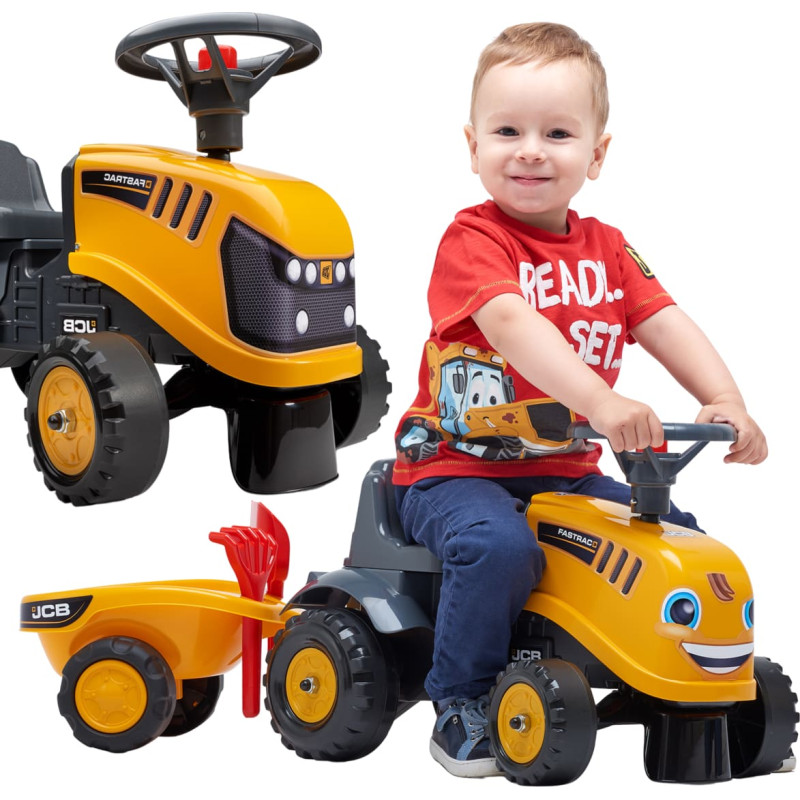 Falk Traktorek JCB Pomarańćzowy z Przyczepką od 1 roku
