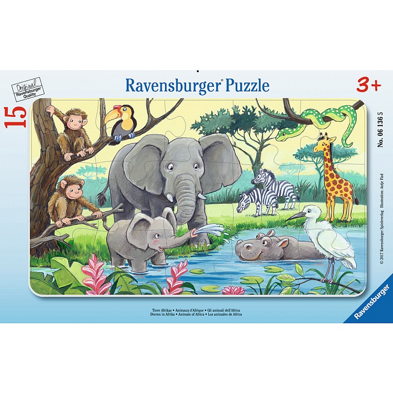 Ravensburger Frame puzzle Wild Animals 15pcs., R06136