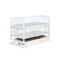 KLUPS HENRY RADEK Babybett-Schaukel mit Schublade 120x60 cm, weiß