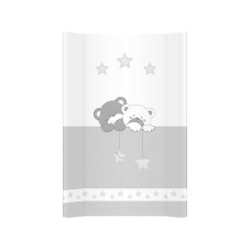 KLUPS Star Dream H186 Wickelauflage mit festem Untergrund 80x47 cm - grau und weiß PT80186