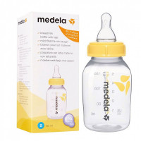 MEDELA feeding bottle with silicone teat (S) 150ml, 200.2271