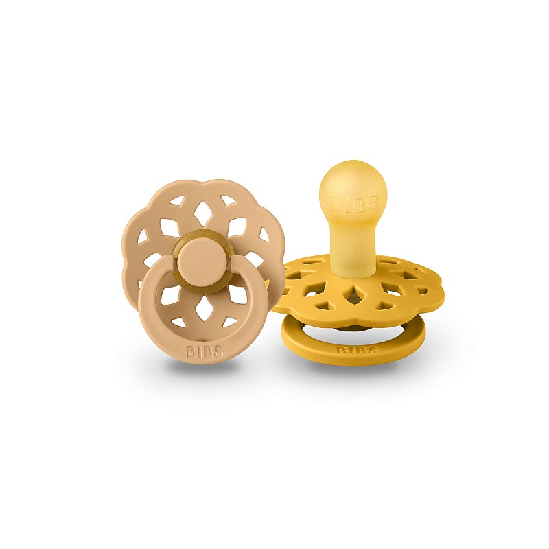 BIBS Boheme pacifiers Desert Sand / Honey Bee 6-18m., 2pcs.