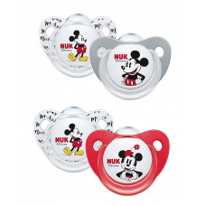 NUK Disney Mickey silicone pacifier 0-6m. 2pcs. SU28 10730041 SALE