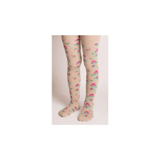 BELLISSIMA Childrens tights 146/152 size, B400 beige-flowers Sale
