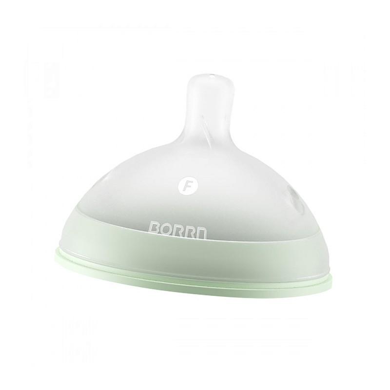 BORRN  Silicone Teat (2K Structure) (Green color) Fast flow, Breast-like, Anti-colic SALE