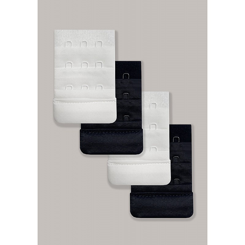 CARRIWELL Bra extenders 4pcs, Black & White 249993 (8019)