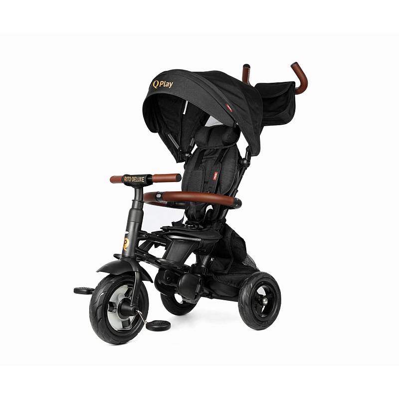 QPLAY RITO Deluxe Rubber tricycle Black