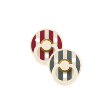 Bibs Studio Collection Colour Round runde Köder – Limited Edition Ruby / Pine Mix with Ivory 0-6m