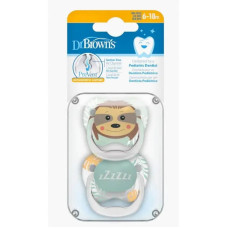Dr. Brown’s PV22014 Schnuller Prevent „Butterfly“, 6–18 Monate, Kollektion „Animals“, grün, 2er-Pack