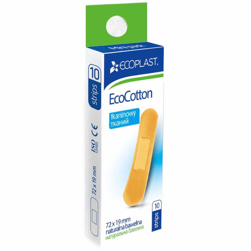 Ecoplast Pflaster ECOCOTTON 72x19 mm N10 Stoff, Mini