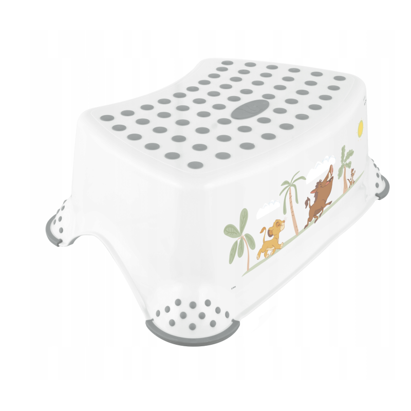 Keeeper TOMEK LION KING Kindertritt mit Anti-Rutsch-Funktion, weiß