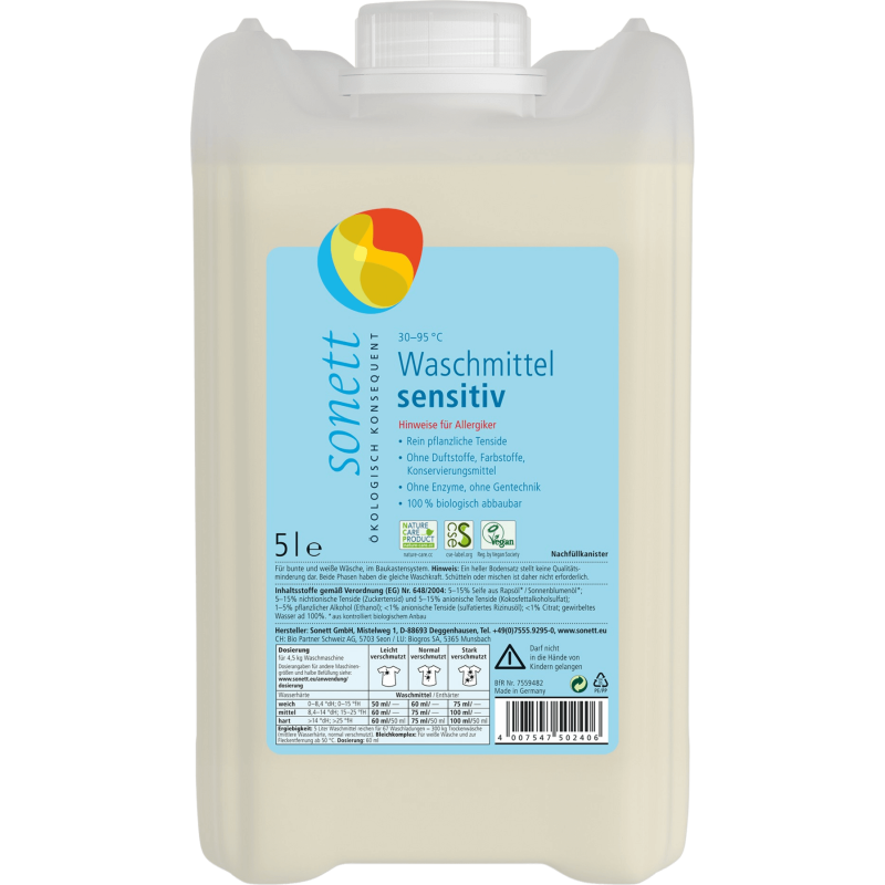 Sonett Flüssigwaschmittel NEUTRAL, 5l 