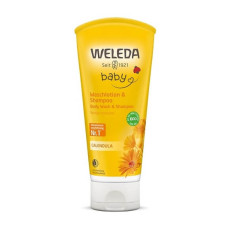Weleda Shampoo und Duschgel mit Ringelblume, 200 ml.