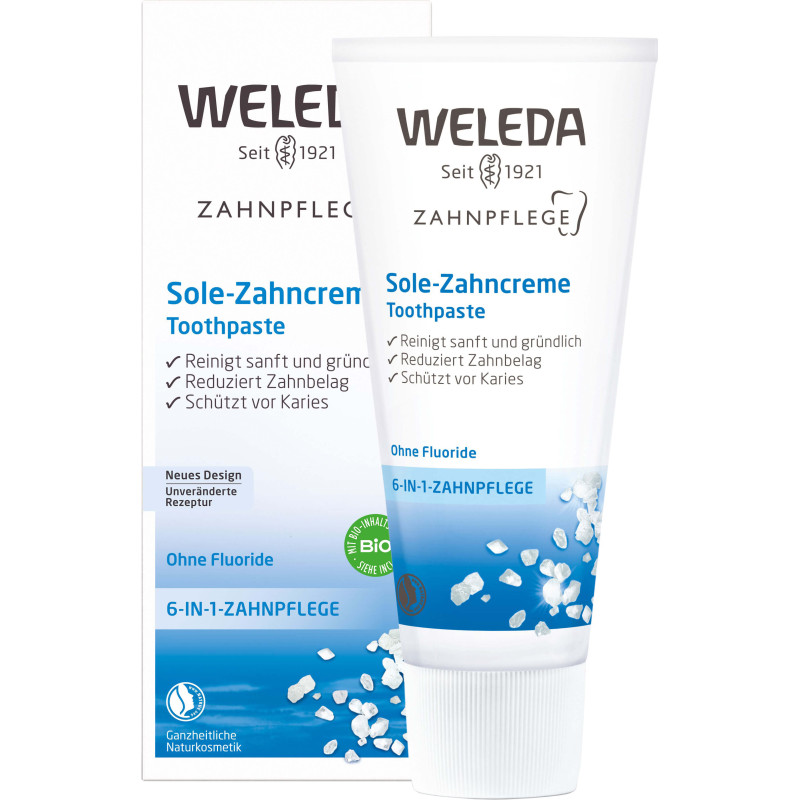 Weleda Zahncreme mit Salz, 75 ml.