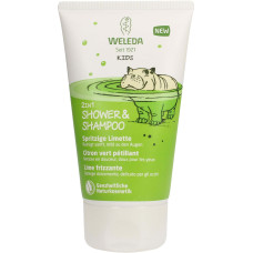 Weleda Duschgel und Shampoo für Kinder, spritzige Limette, 150 ml.