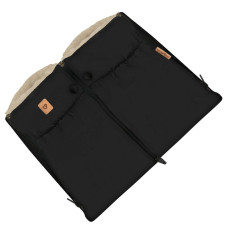WOMAR zweiteilige Kinderwagen-Handschuhe mit Reißverschluss Nordico schwarz