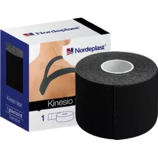 Nordeplast Kinesiologie-Tape 5 cm x 5 m, Schwarz, N1