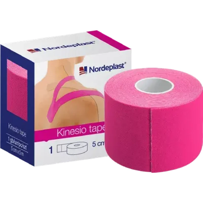 Nordeplast Kinesiologie-Tape 5 cm x 5 m, Rosa, N1