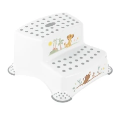 Keeeper IGOR LION KING zweistufiger Kindertritt mit Anti-Rutsch-Funktion, weiß