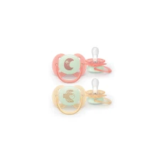 Philips Avent AVENT SCF094/02 Beruhigungssauger Soother Soft 0–6 Monate, Night & Day, Mond/Eule